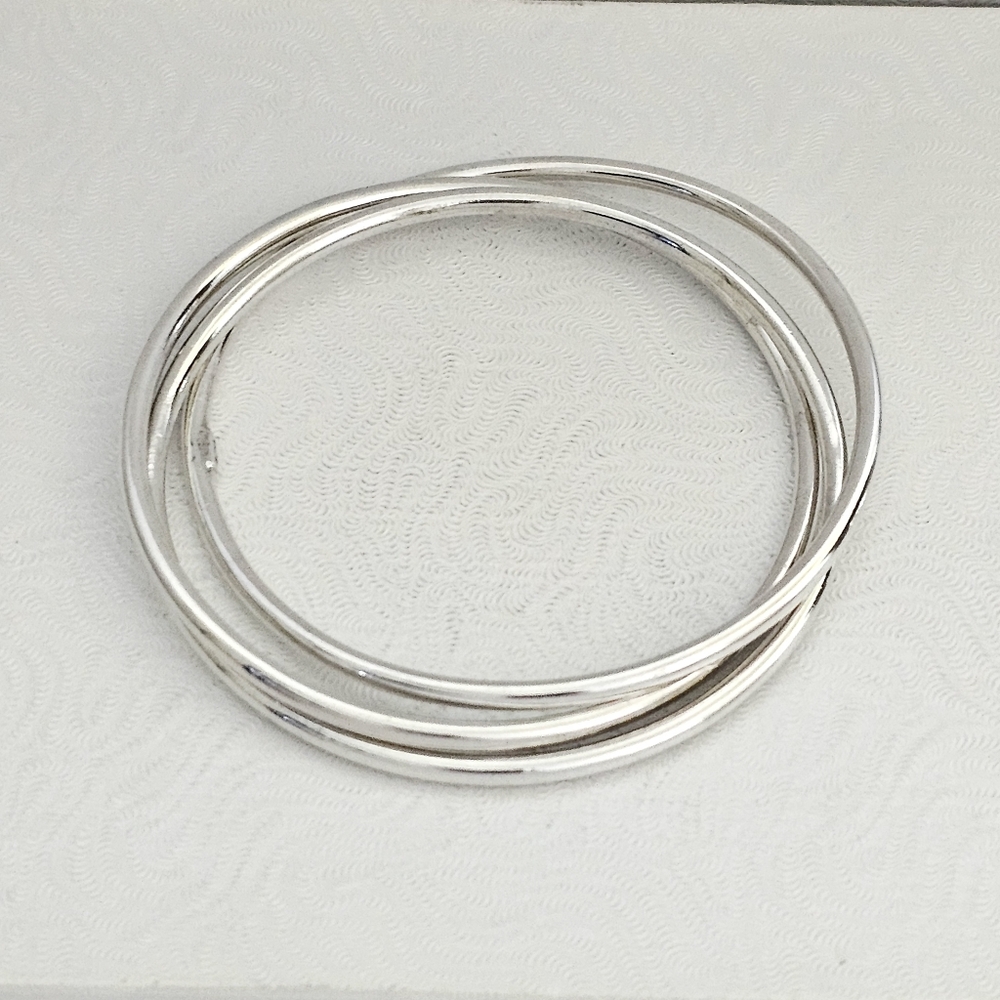 Artisan 925 Sterling Silver Interlocking Triple B… - image 4